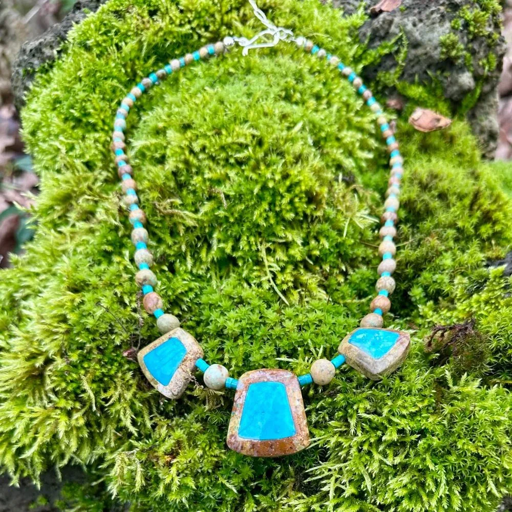 NWT | Jay King Turquoise & Jasper Necklace | Sterling Silver | 18-21” (269) - Picture 6 of 13